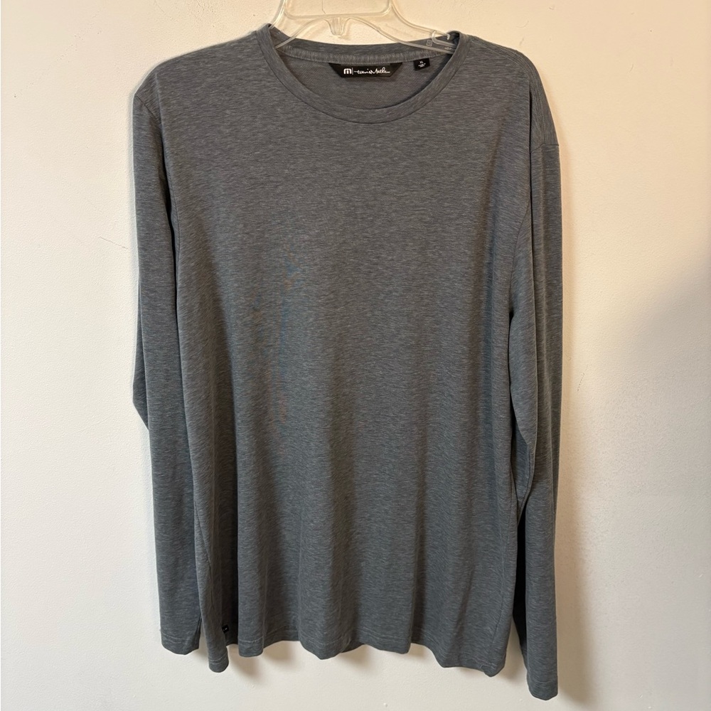Travis Mathew Men's Long Sleeve Crewneck Shirt Gray XL